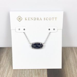 Kendra Scott Elisa black silver necklace